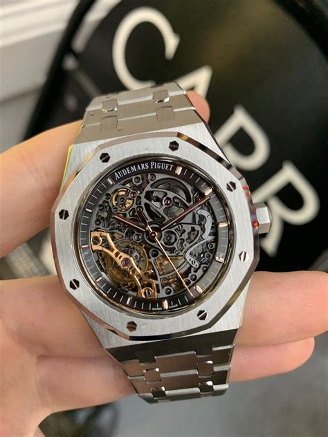 audemars piguet royal oak skeleton diamond|Audemars Piguet royal oak open worked skeleton.